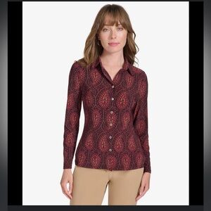 Tommy Hilfiger Women’s Paisley-Print Knit Shirt